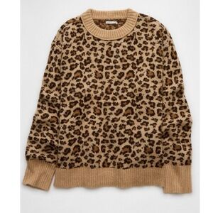 American Eagle Leopard Print Sweater